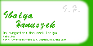 ibolya hanuszek business card